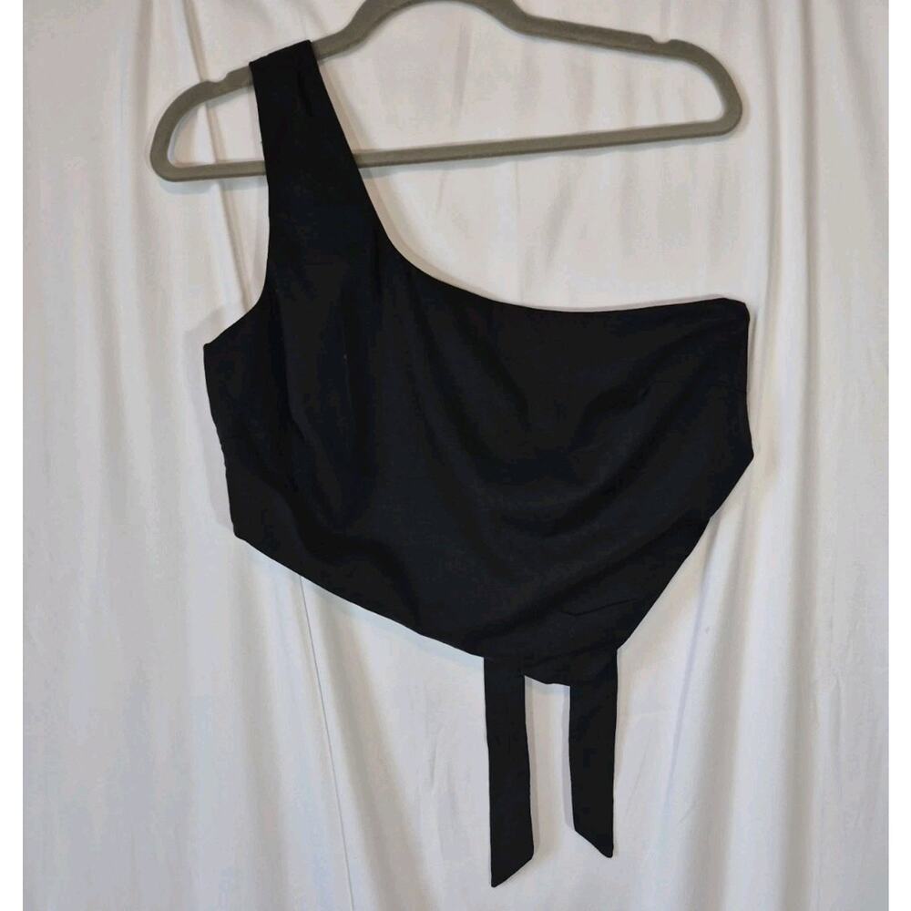 Riot Swim Black Linen Blend Top NWT XL